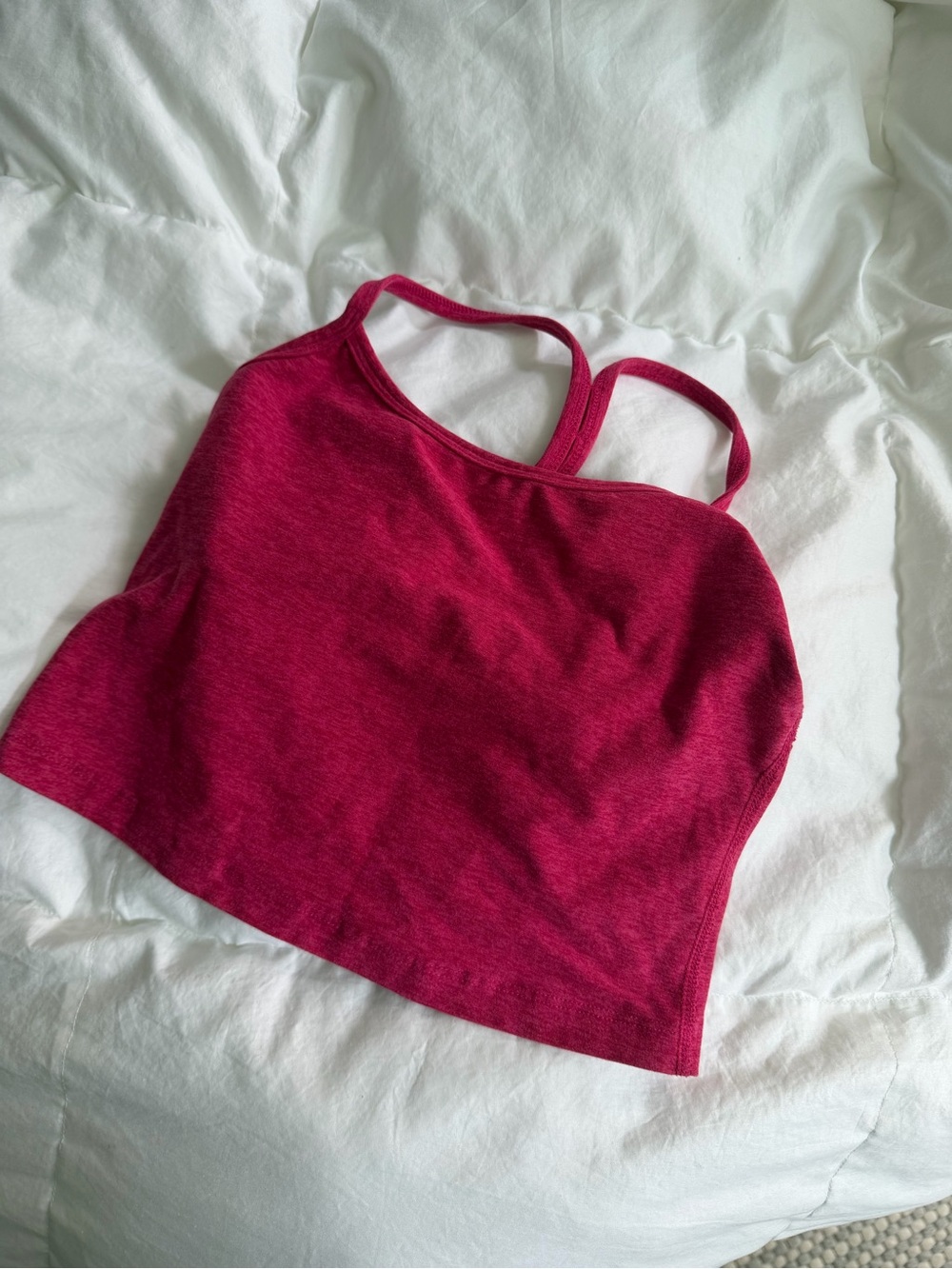 Beyond Yoga Deep Pink Strappy Crop Tank